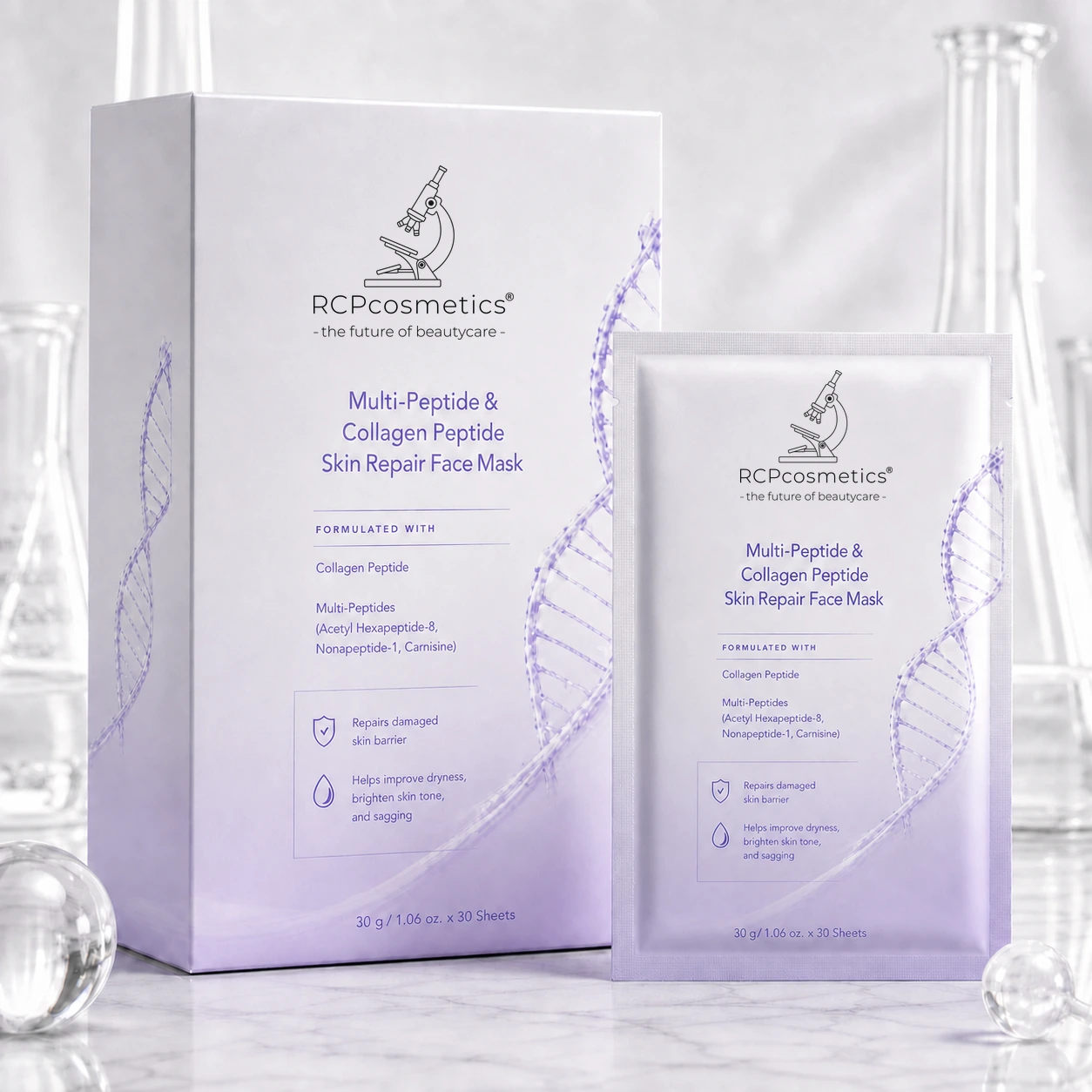 Multi-Peptide & Collagen Peptide Skin Repair Face Mask