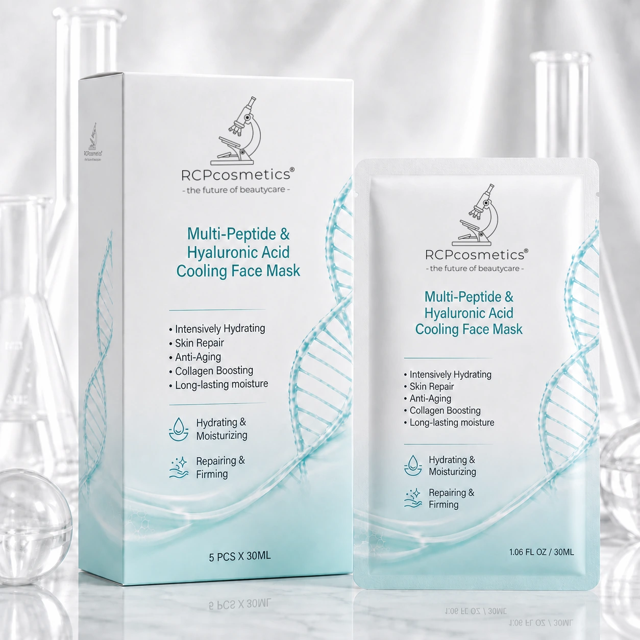Multi-Peptide & Hyaluronic Acid Cooling Face Mask
