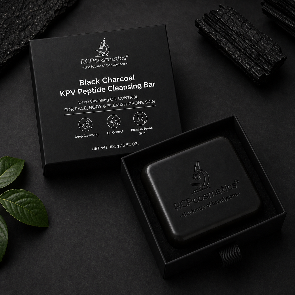 Black Charcoal KPV Peptide Cleansing Bar