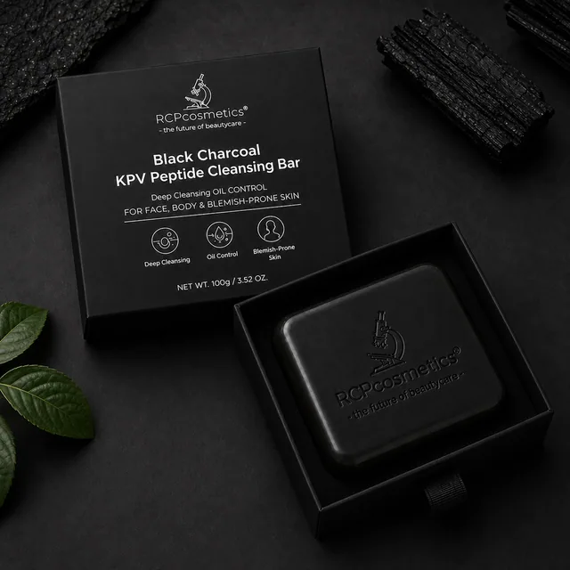 Black Charcoal KPV Peptide Cleansing Bar